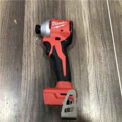 AS-IS Milwaukee M18 18V Lithium-Ion Brushless Cordless 1/4 in. Compact Impact Driver (Tool Only)