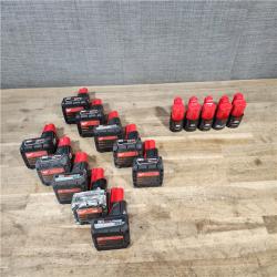 HOUSTON LOCATION - AS-IS MILWAUKEE BATTERY PACK QTY - 15