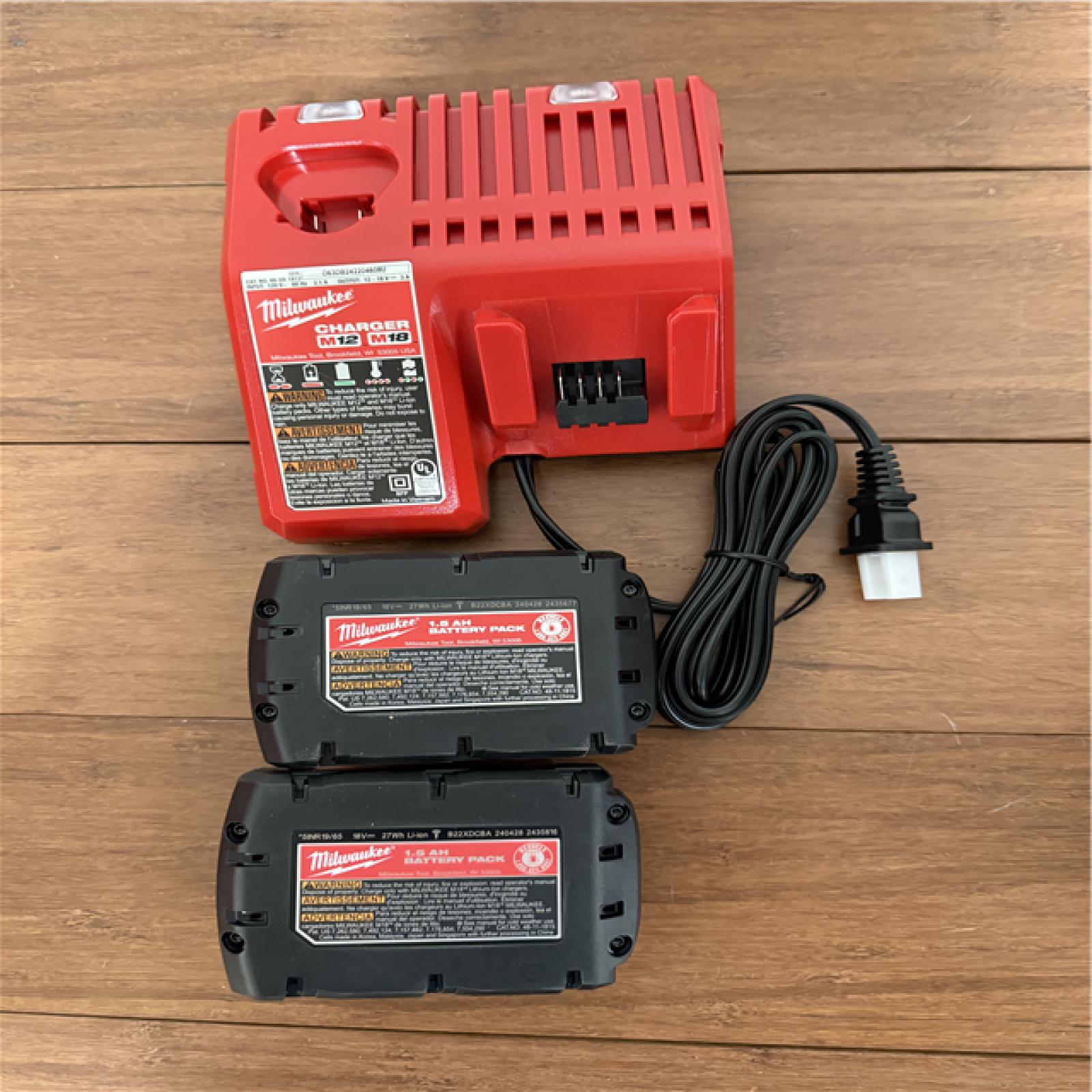 California NEW Milwaukee M18 Compact 2-Tool Combo Kit, Includes (2) Batteries, Charger and Bag