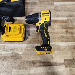 HOUSTON LOCATION - AS - IS DEWALT ATOMIC 20V Cordless 1/2 in. Compact Hammer Drill Kit