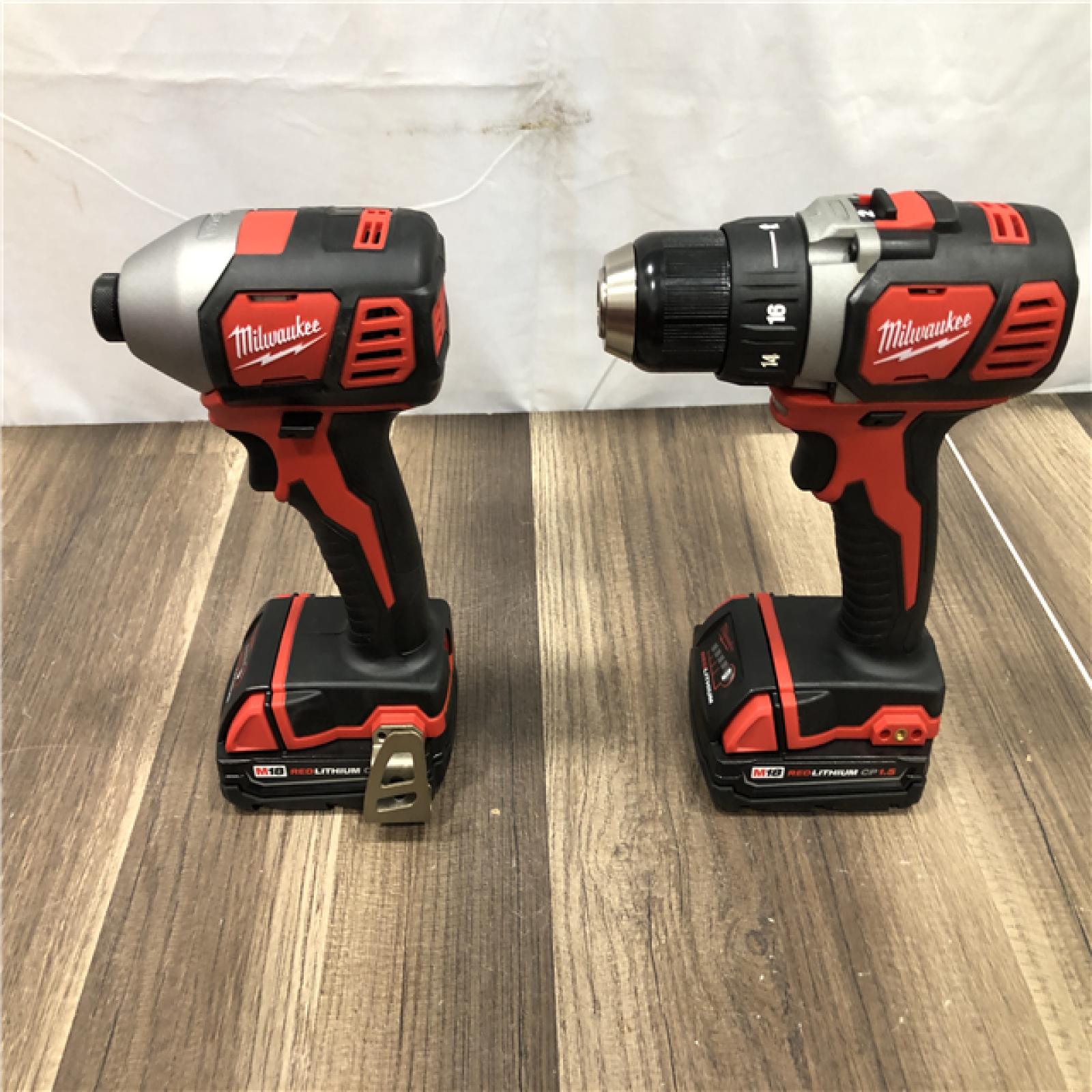 AS-IS Milwaukee M18 18V Lithium-Ion Cordless Drill Driver/Impact Driver Combo Kit