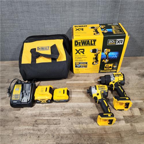 HOUSTON LOCATION - AS-IS Dewalt DCK249E1M1 20V MAX XR Brushless Lithium-Ion 1/2 in. Cordless Hammer Drill Driver and Impact Driver Combo Kit with 2 Battery