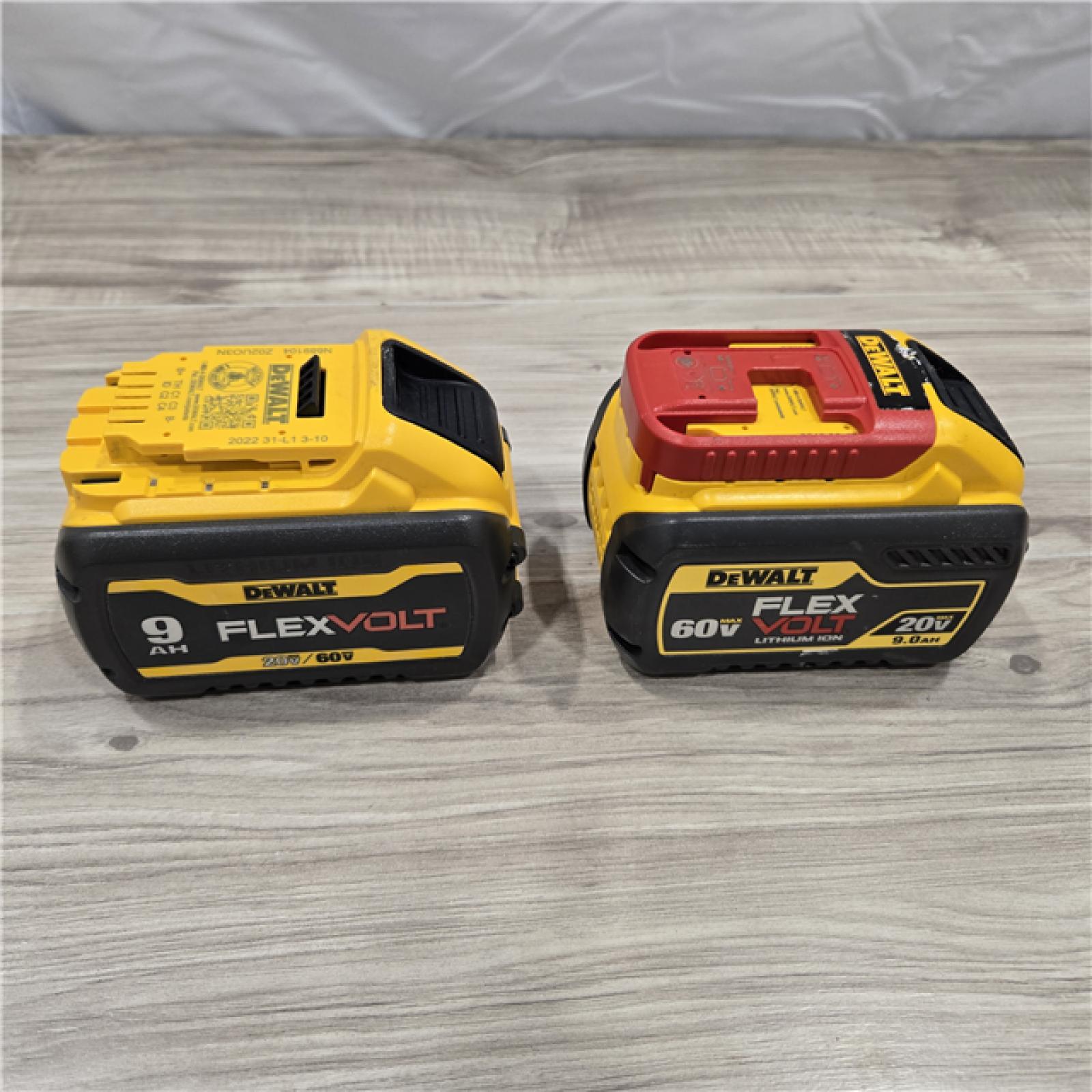 AS-IS DEWALT FLEXVOLT 20-Volt /60-Volt MAX Lithium-Ion 9.0Ah Battery (2-Pack)