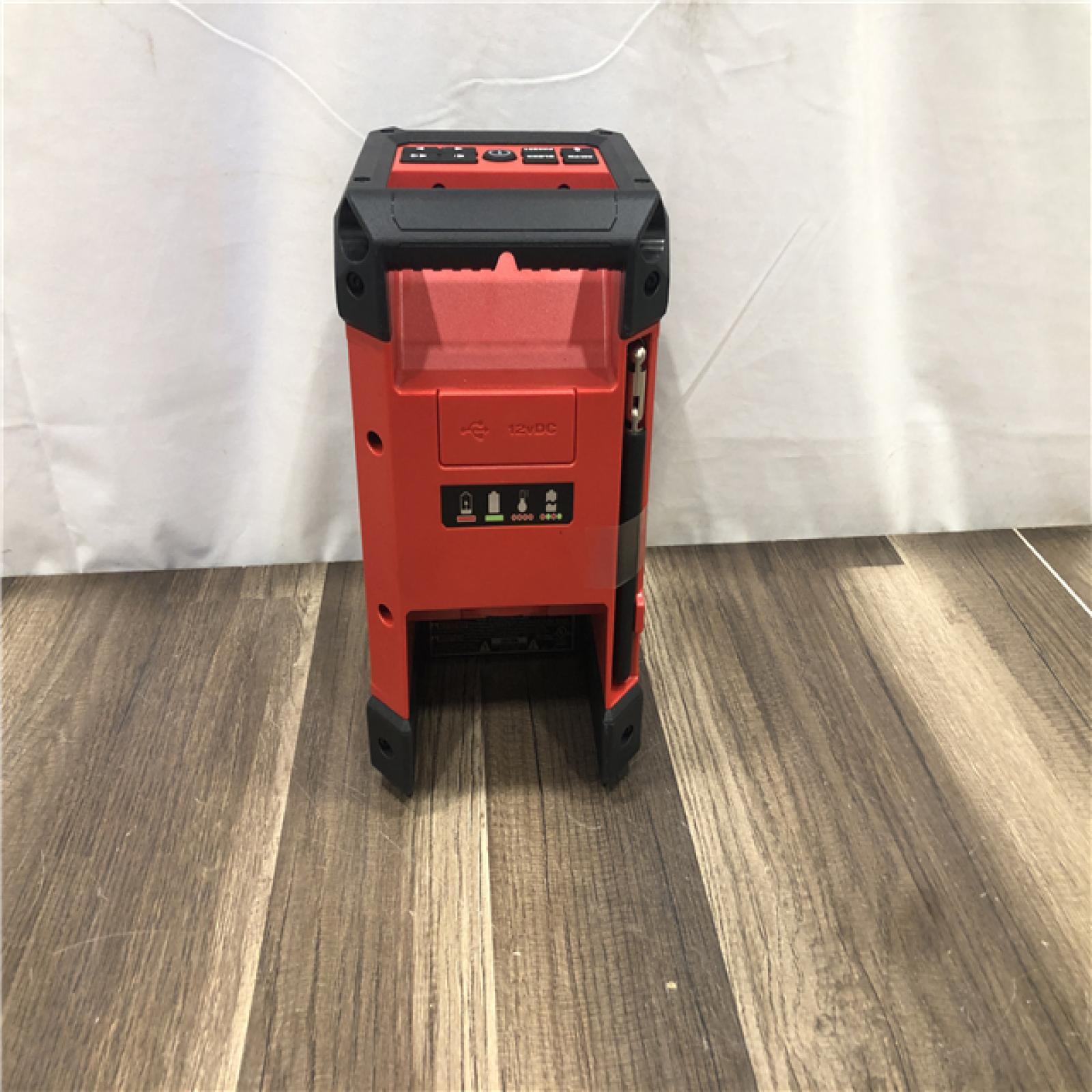 AS-IS Milwaukee 12-Volt Lithium-Ion Cordless Bluetooth/AM/FM Jobsite Radio with Charger