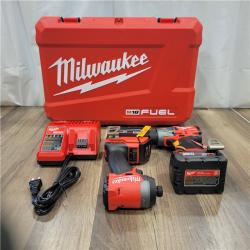 AS-IS Milwaukee M18 FUEL 18V Lithium-Ion Brushless Cordless Hammer Drill and Impact Driver Combo Kit (2-Tool) with 2 Batteries