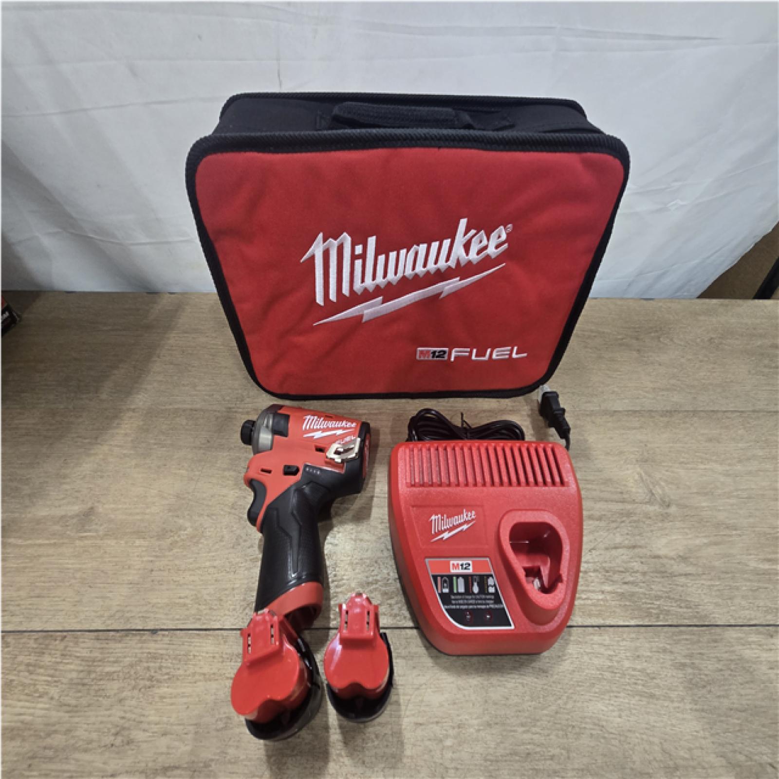 AS-IS Milwaukee FUEL SURGE 12V Lithium-Ion Brushless Cordless 1/4 in. Hex Impact Driver Compact Kit