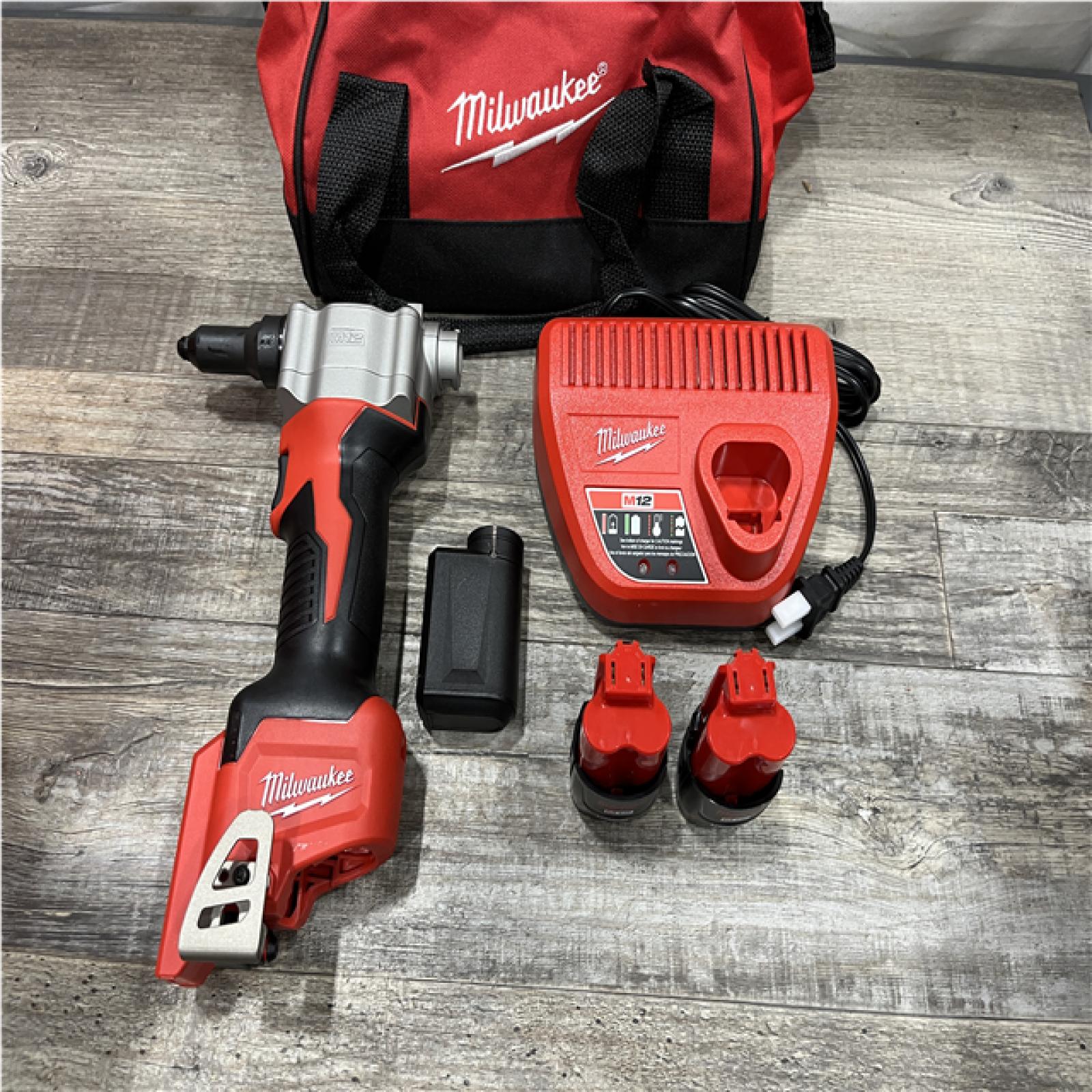 AS-IS Milwaukee 12-Volt Lithium-Ion Cordless Rivet Tool Kit