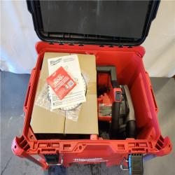 AS-IS- NEW Milwaukee M18 FUEL 18-Volt Lithium-Ion Brushless Cordless 6-1/2 in. Plunge Track Saw PACKOUT Kit with One 6.0 Ah Battery