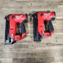 HOUSTON LOCATION - AS-IS (2) M12 FUEL 12-Volt Lithium-Ion Brushless Cordless 18-Guage Compact Brad Nailer (Tool Only)