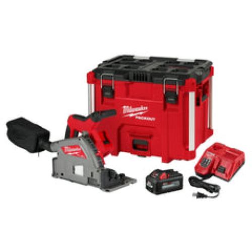 NEW!  Milwaukee 2831-21 M18 FUEL 18-Volt Lithium-Ion Brushless Cordless 6-1/2 in. Plunge Track Saw PACKOUT Kit with One 6.0 Ah Battery