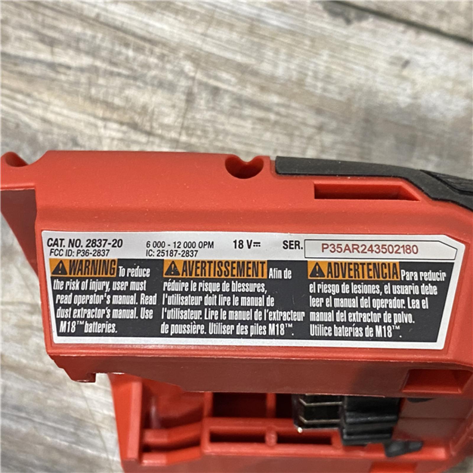 LIKE NEW - Milwaukee 18V Lithium-Ion Brushless Cordless FUEL 5 in. Random Orbit Sander (Tool-Only)