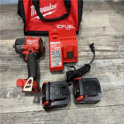 AS-IS Milwaukee FUEL 18V Lithium-Ion Brushless Cordless 1/2 in. Mid-Torque Impact Wrench with Friction Ring Kit