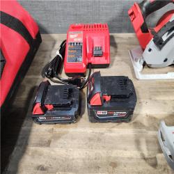 HOUSTON LOCATION - AS-IS Milwaukee M18 18-Volt Lithium-Ion Brushless Cordless Combo Kit (4-Tool) with 2-Batteries  1-Charger and Tool Bag
