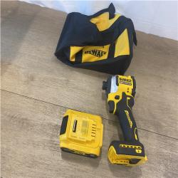AS-IS DEWALT ATOMIC 20V MAX Lithium-Ion Cordless 1/4 in. Brushless Impact Driver Kit
