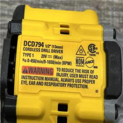 AS-IS DEWALT Atomic 20V Lithium-Ion Cordless Compact 1/2 in. Drill/Driver Kit