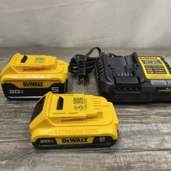 AS-IS DEWALT 20V MAX Lithium-Ion Battery Kit with 5.0Ah and 2.0Ah Battery and Charger