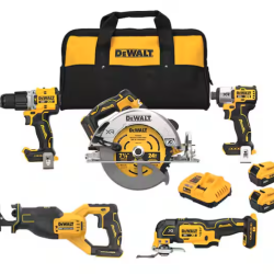 LIKE NEW! DEWALT 20V Lithium-Ion Cordless 5-Tool Combo Kit