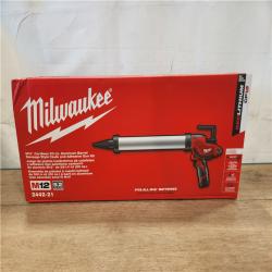 NEW- Milwaukee 12V Lithium-ion Cordless 20 oz. Aluminum Barrel Adhesive and Caulk Gun Kit