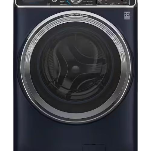 DALLAS LOCATION - AS-IS- GE Profile 5.3 cu. ft. Smart Front Load Washer in Sapphire Blue w/OdorBlock UltraFresh Vent System  Microban  Tier 2 EStar