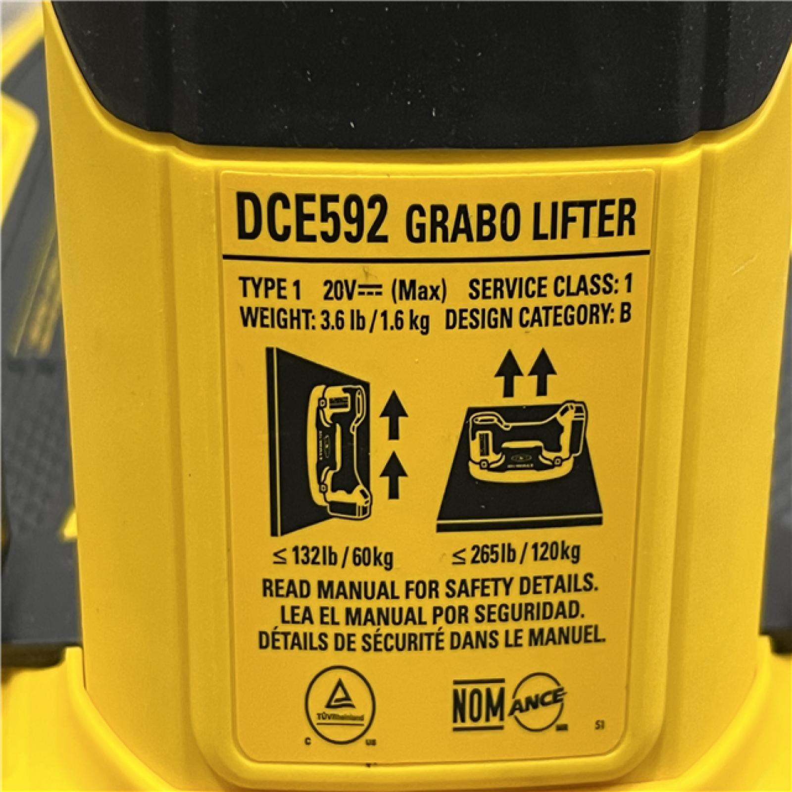 AS-IS DEWALT 20-Volt Max Cordless GRABO Lifter (Tool Only)