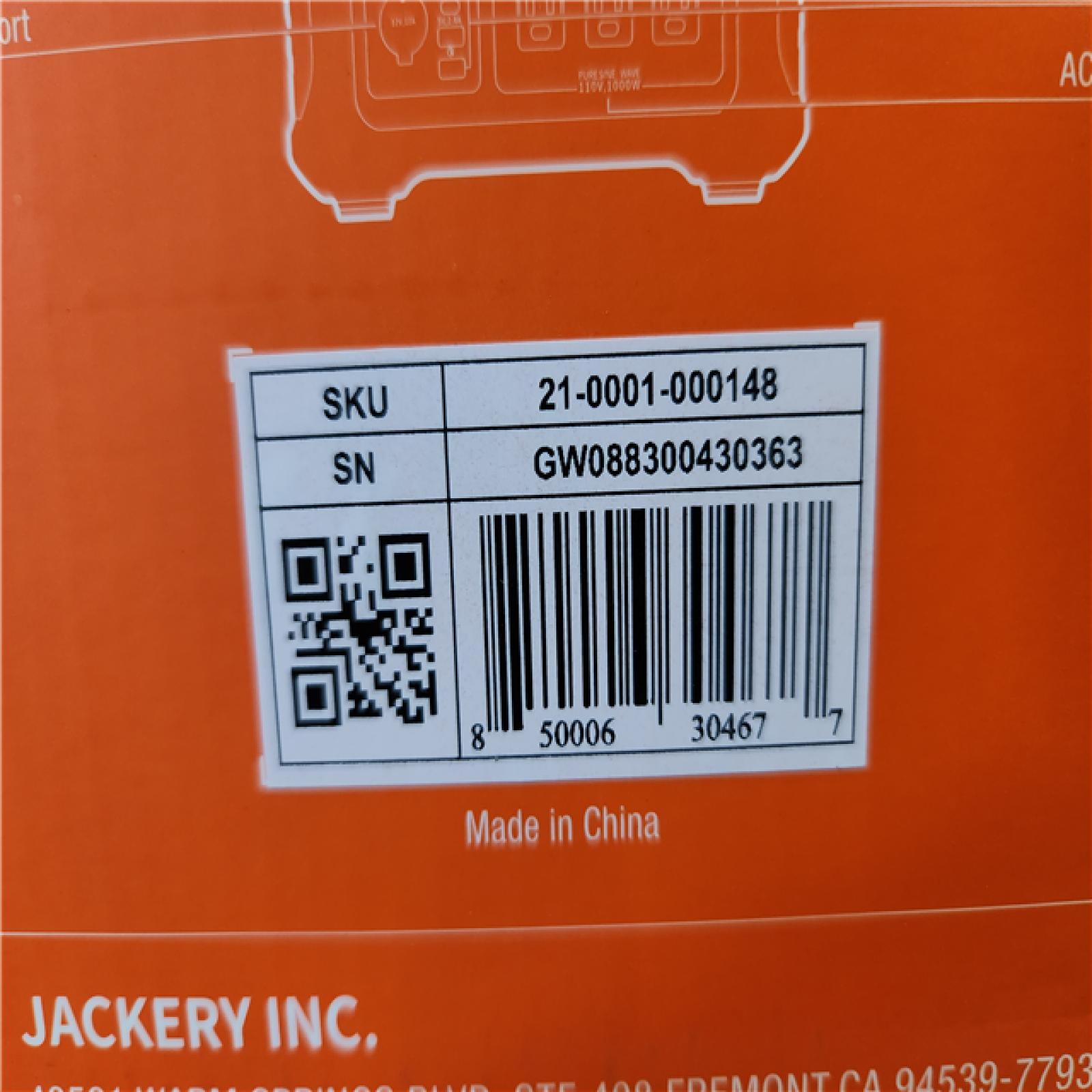 Phoenix Location NEW Jackery Explorer 880, 880Wh/1000W Model No: Explorer 880 (Sealed)