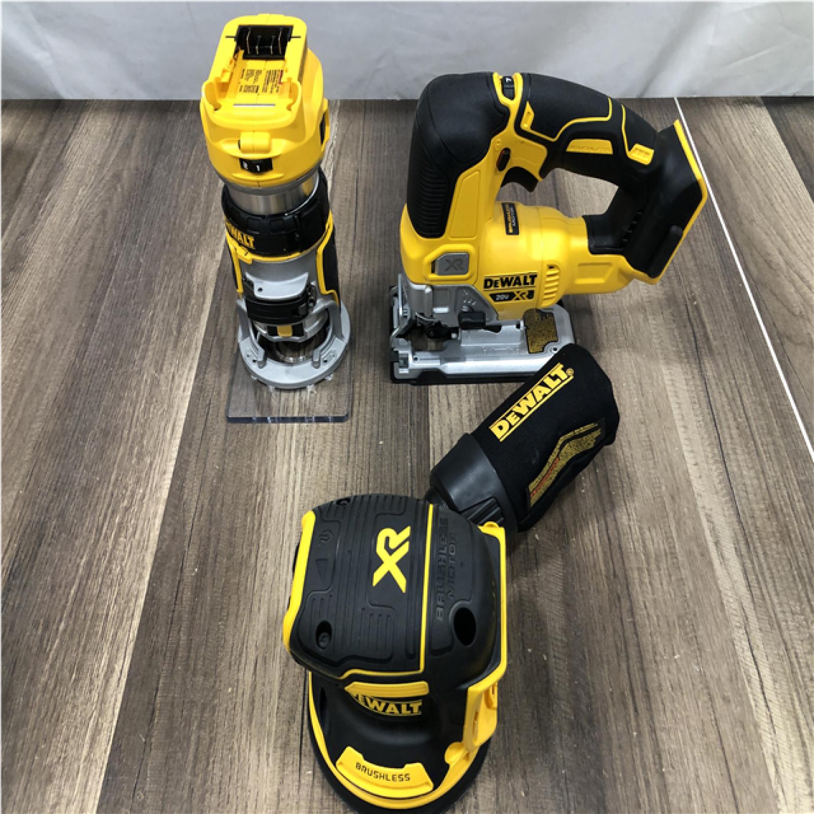 AS-IS DEWALT 20V MAX Lithium-Ion Cordless 3-Tool Combo Kit with 2.0 Ah Battery  5.0 Ah Battery  Charger and Bag