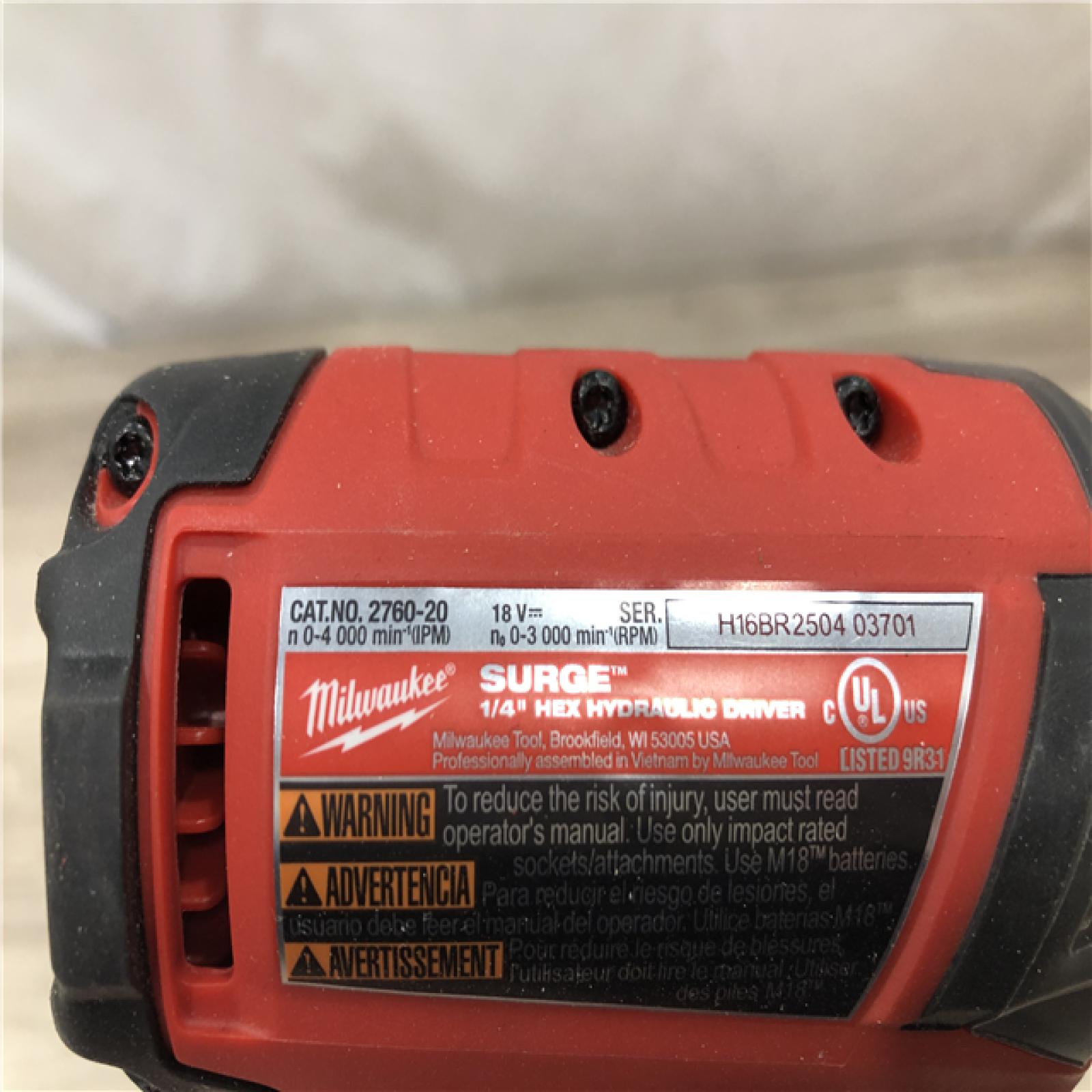 AS-IS Milwaukee 2760-20 - M18 Fuel Surge 18V Cordless Drill/Driver (Tool-Only)
