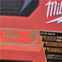 AS-IS Milwaukee Green 100 ft. Cross Line and Plumb Points Rechargeable Laser Level with REDLITHIUM Lithium-Ion