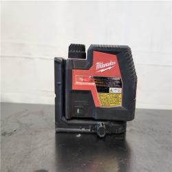 AS-IS- Milwaukee Green Beam Laser Cross Line Plumb Point Rechargeable USB Kit
