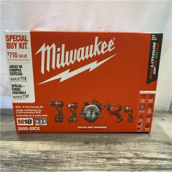 NEW - Milwaukee 18V Lithium-Ion Cordless (5-Tool) Combo Kit