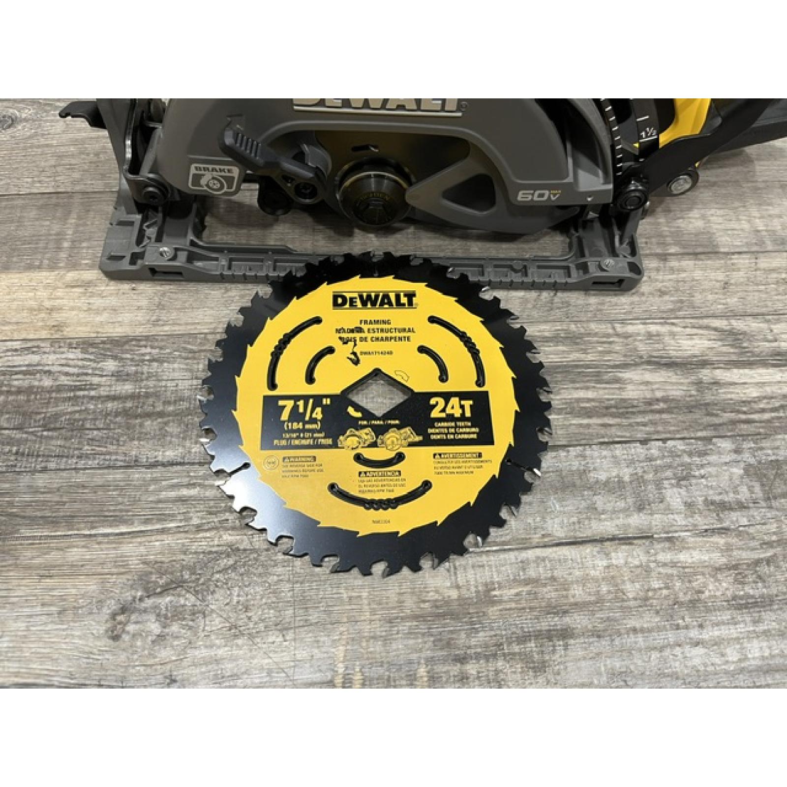 AS-IS DEWALT FLEXVOLT 60V MAX Cordless Brushless 7-1/4 in. Wormdrive Style Circular Saw (Tool Only)