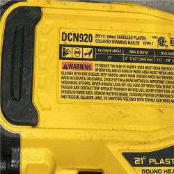 AS-IS DEWALT 20-Volt 21° Cordless Framing Nailer Kit