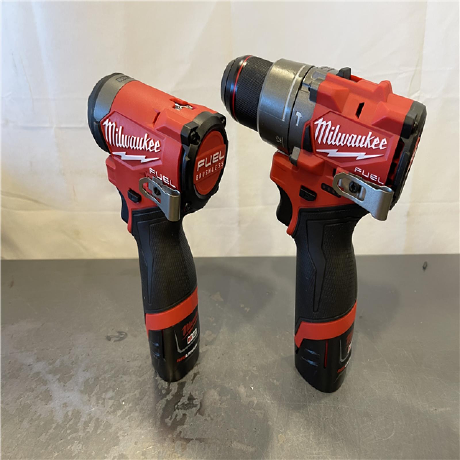 AS-IS - Milwaukee M12 FUEL 12-Volt Lithium-Ion Brushless Cordless Hammer Drill and Impact Driver Combo Kit