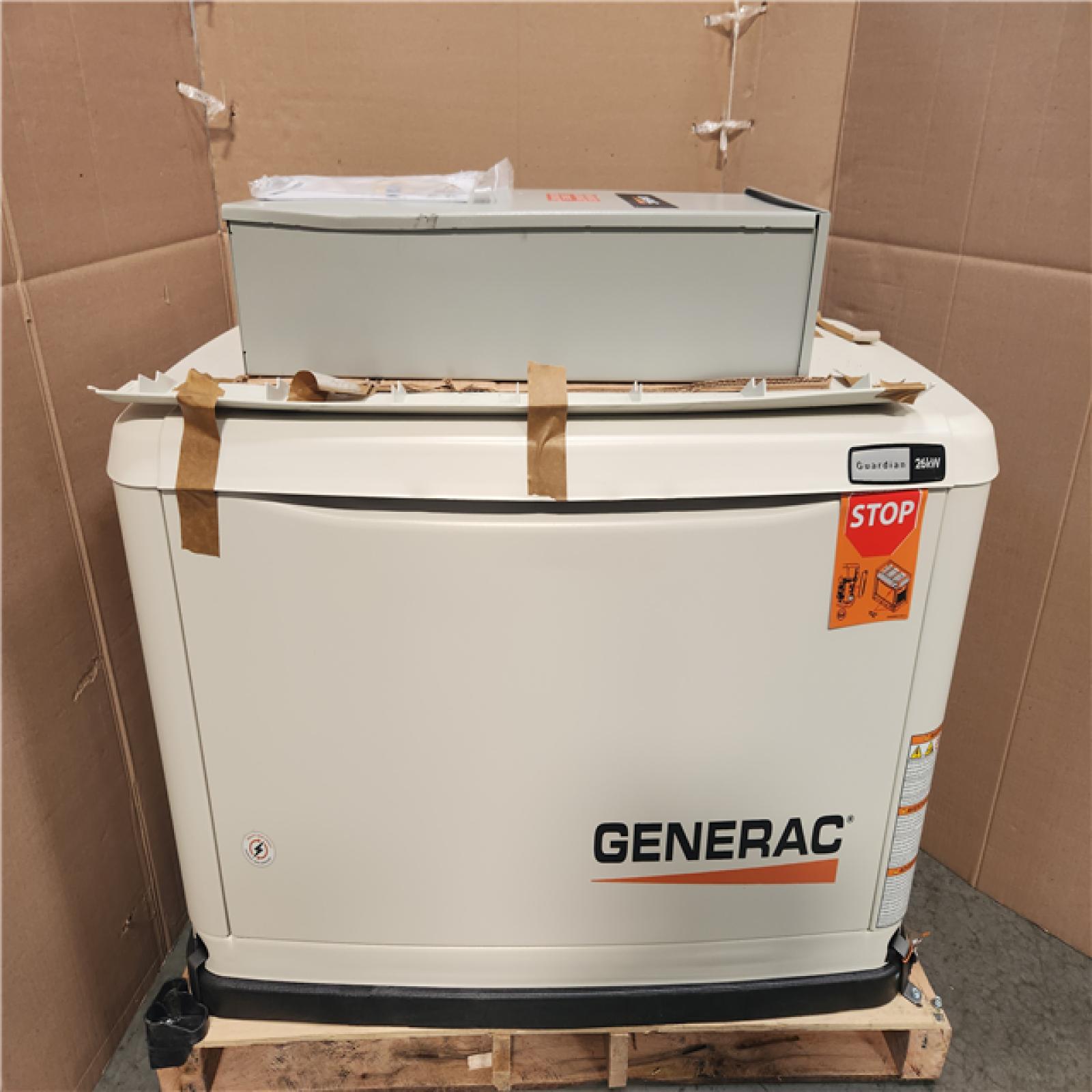 California AS-IS Generac Guardian 26kW  includes Automatic Transfer Switch