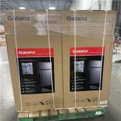 DALLAS LOCATION- Galanz 12 cu. ft. Top Freezer Refrigerator with Dual Door  Frost Free in Stainless Steel PALLET-(2 UNITS)