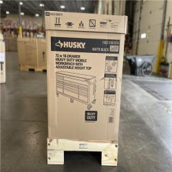 DALLAS LOCATION - AS-IS HUSKY 72IN 18 DRAWER WORKBENCH MATTE BLACK