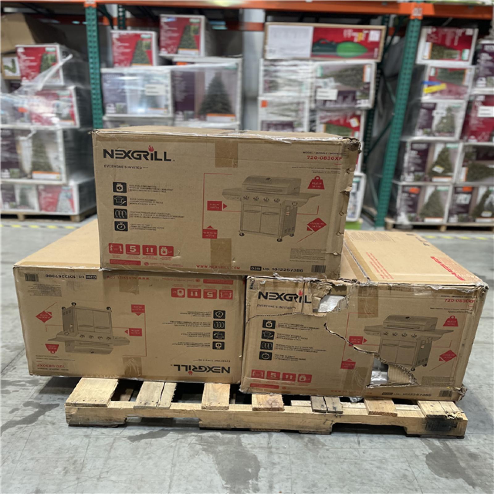 DALLAS LOCATION- 4 Burner Stainless Steel Propane Gas Grill PALLET (3 UNITS)