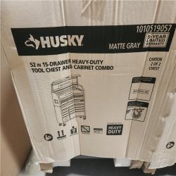 Phoenix LIKE NEW Husky Tool Storage 52 in. W Heavy Duty Matte Gray Tool Chest Combo
