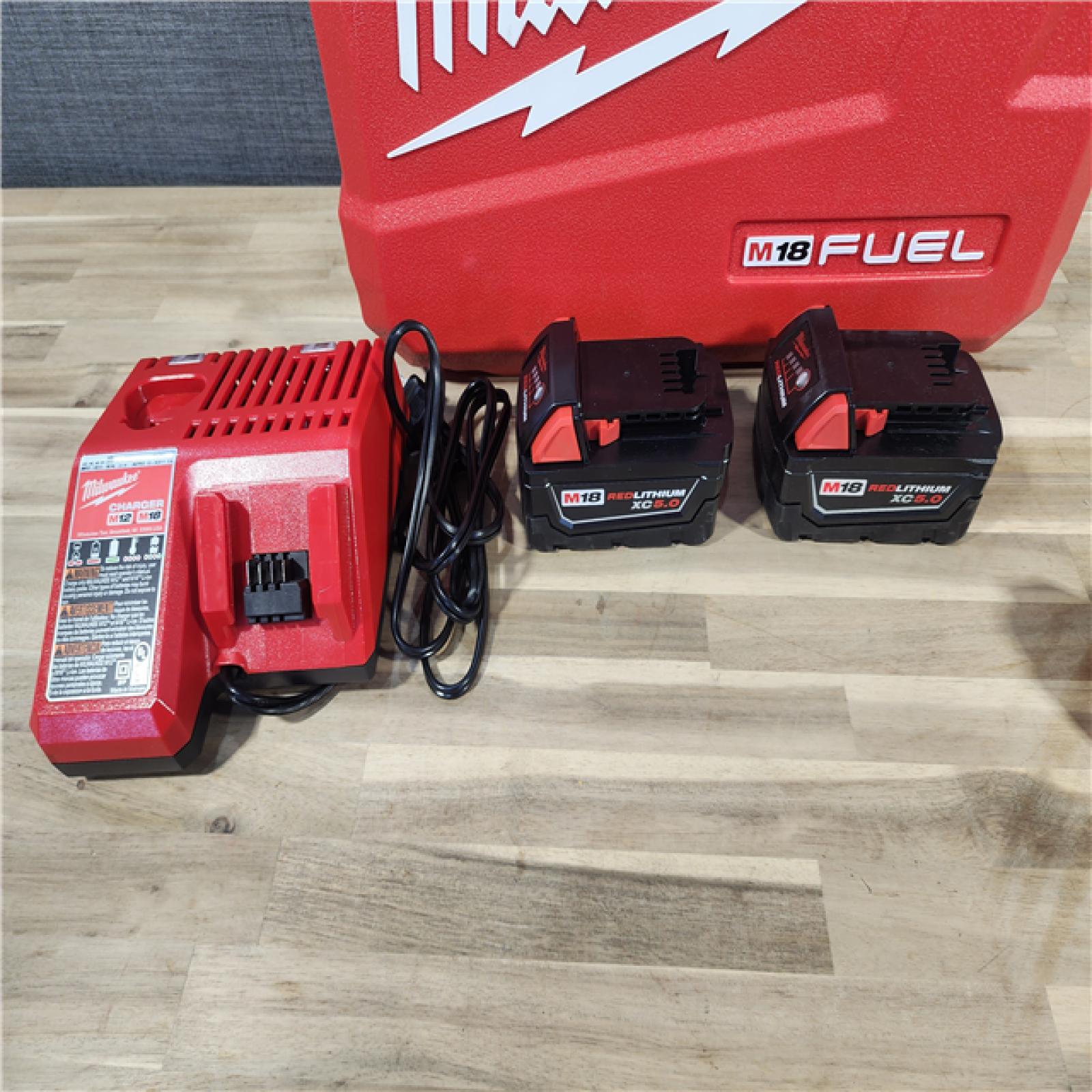 HOUSTON LOCATION - AS-IS Milwaukee 2904-22 Hammer Drill Driver Kit with Batteries  Charger & Tool Case  Red