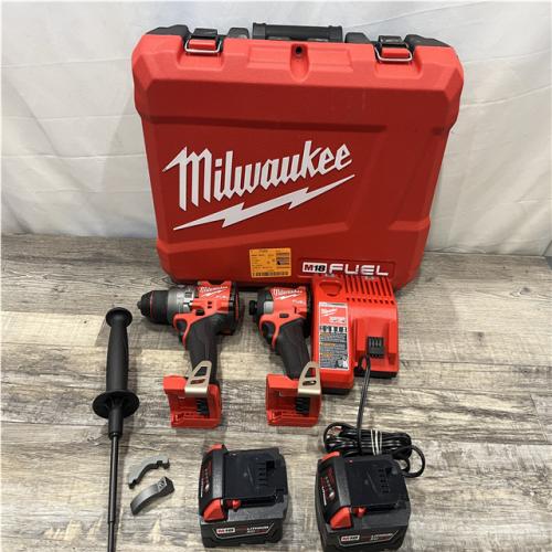 AS-IS Milwaukee FUEL 18V Lithium-Ion Brushless Cordless Hammer Drill and Impact Driver Combo Kit