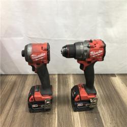 AS-IS Milwaukee FUEL 18V Lithium-Ion Brushless Cordless Hammer Drill and Impact Driver Combo Kit