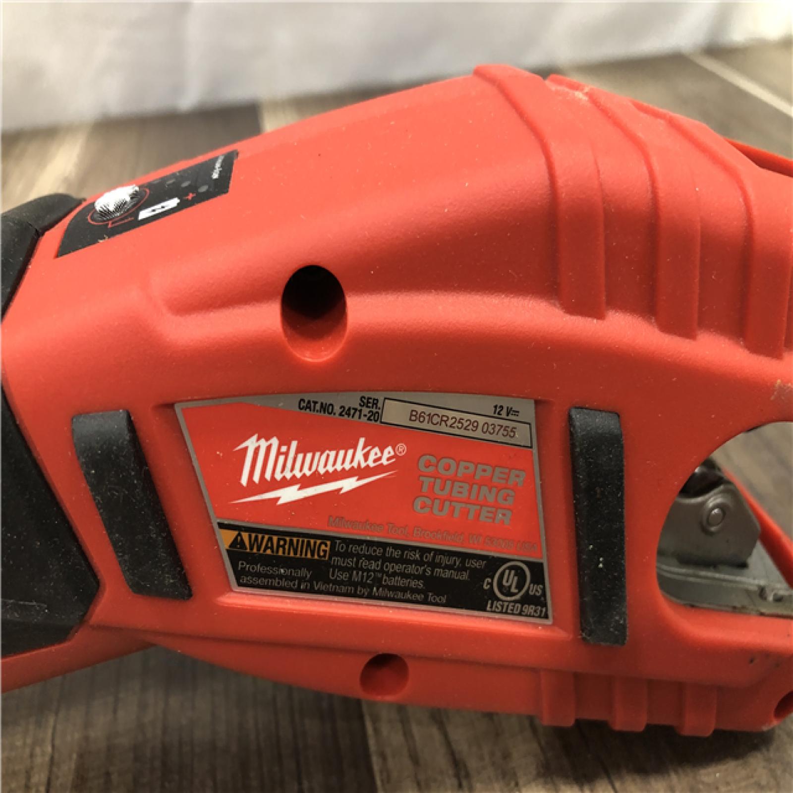 AS-IS Milwaukee 12V Lithium-Ion Cordless Copper Tubing Cutter (Tool-Only)