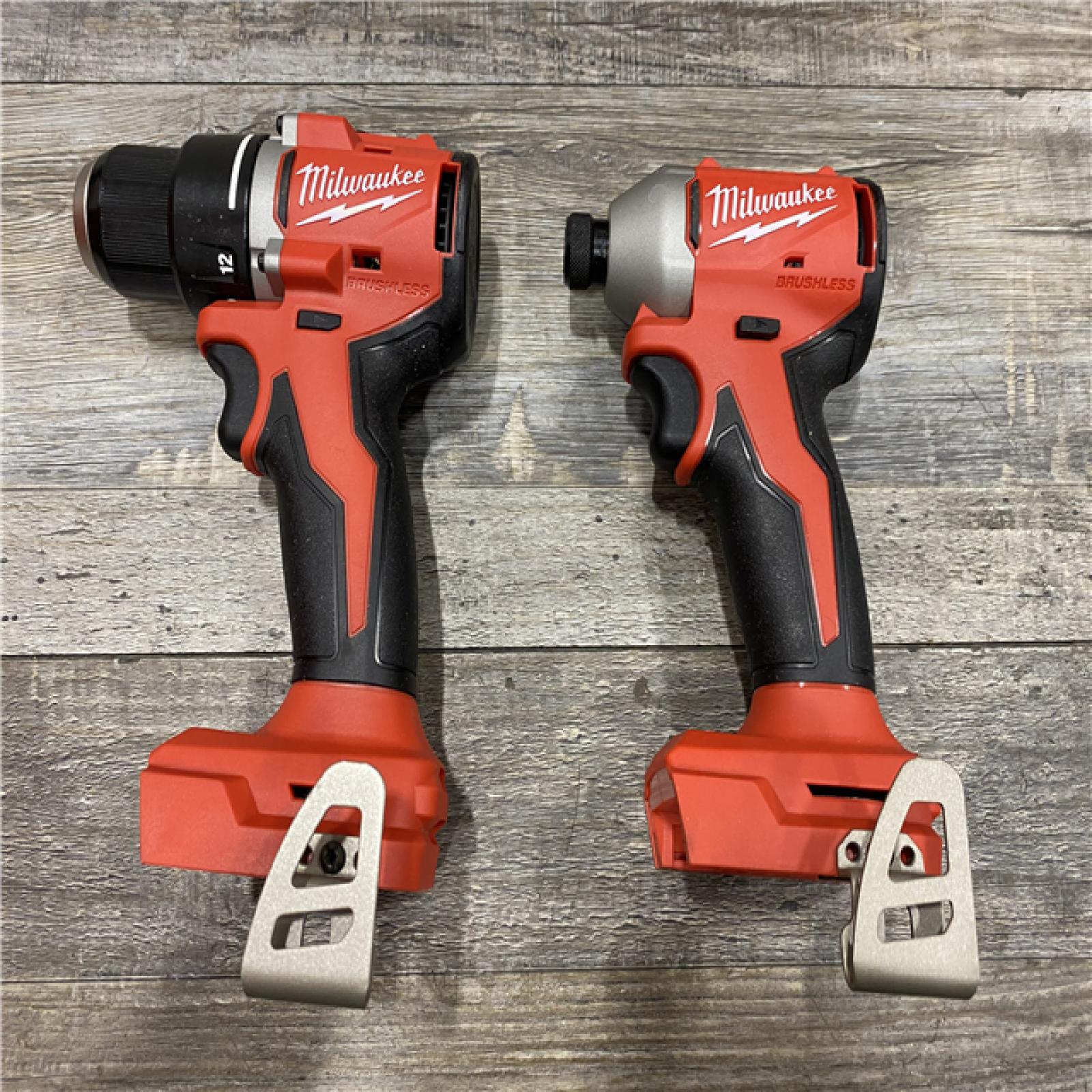 AS-IS Milwaukee18V Lithium-Ion Brushless Cordless Compact Drill/Impact Combo Kit