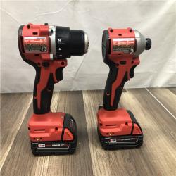 AS-IS  Milwaukee 18V Lithium-Ion Brushless Cordless Compact Drill/Impact Combo Kit
