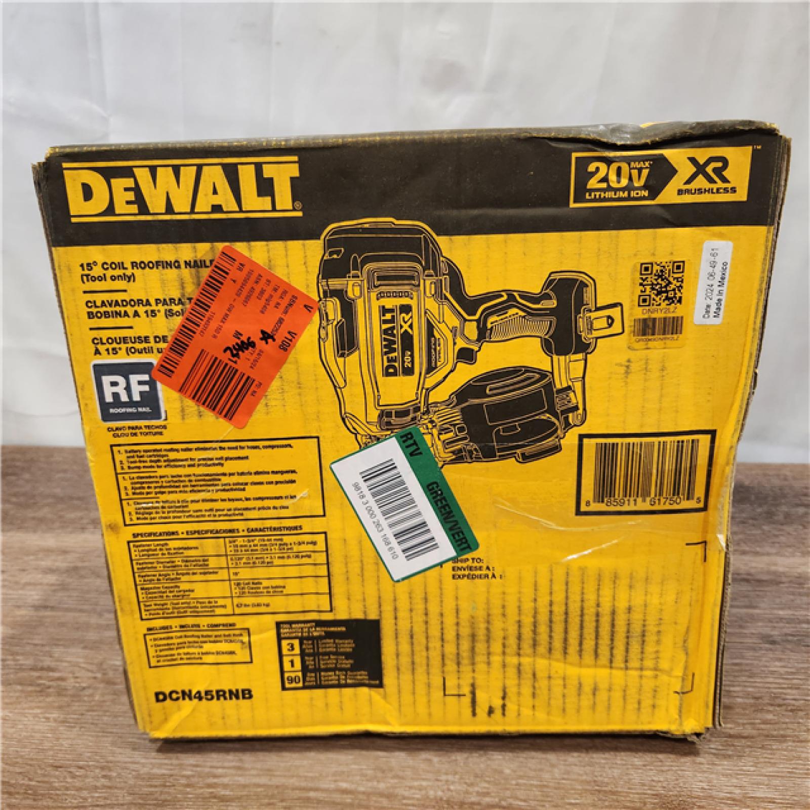 AS-IS DEWALT Cordless Roofing Nailer (Tool-Only)
