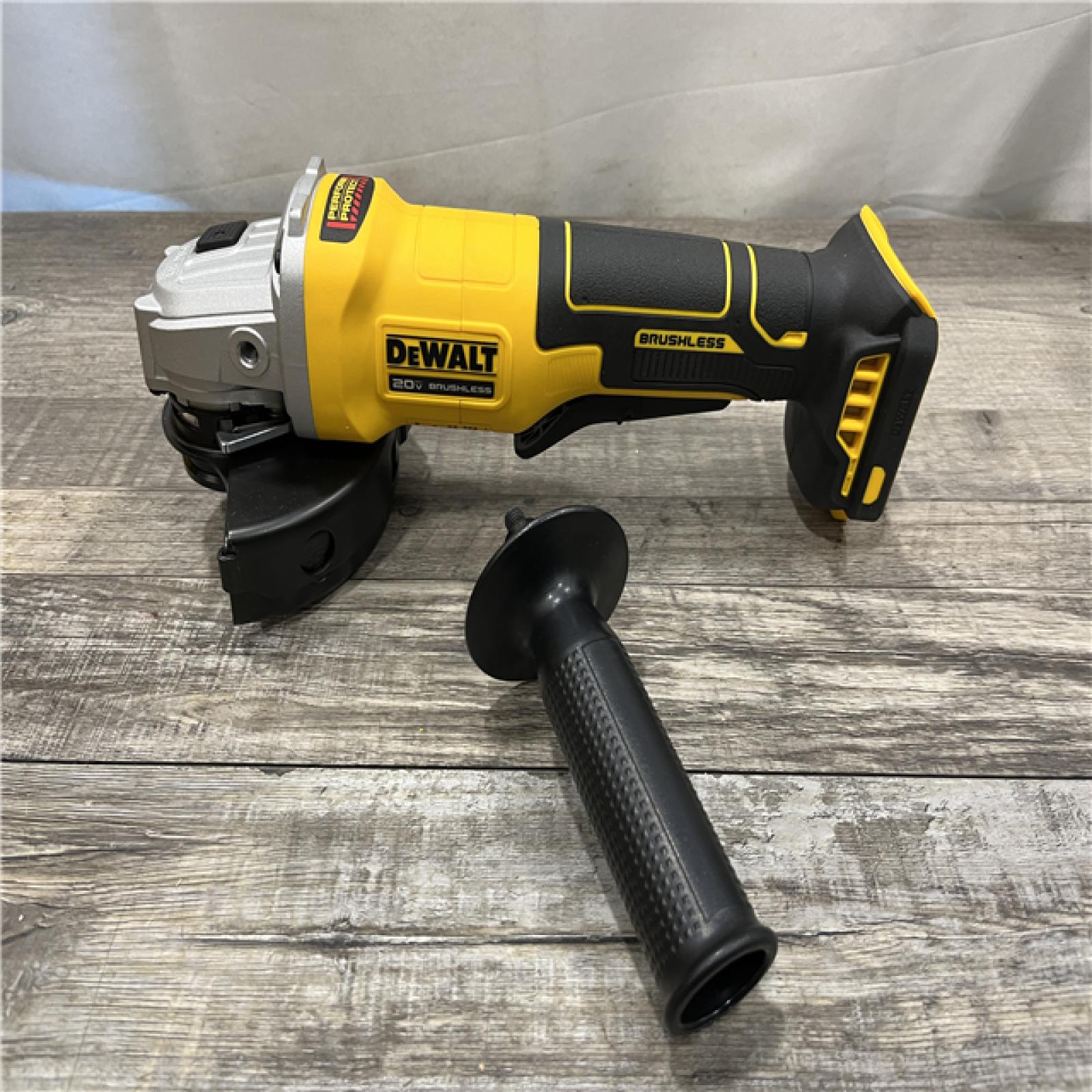 AS-IS DEWALT 20V MAX Cordless Brushless 4-1/2 in. Angle Grinder with Paddle Switch (Tool Only)