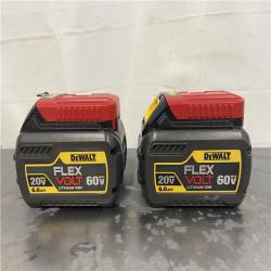 AS-IS- DEWALT FLEXVOLT 20-Volt/60-Volt MAX Lithium-Ion 6.0Ah Battery Pack (2-Pack)