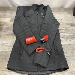 AS-IS Milwaukee Women's Medium 12-Volt Lithium-Ion Cordless AXIS Black Heated Quilted Jacket Kit