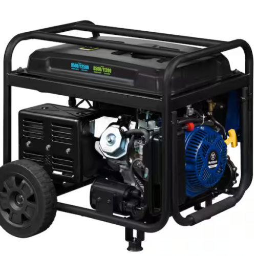 DALLAS LOCATION- 12 500/9 500-Watt Remote Electric Start Dual Fuel Gas/Propane Powered Portable Generator