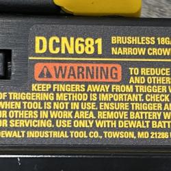 AS-IS DEWALT 20V MAX XR Lithium-Ion Cordless 18-Gauge Narrow Crown Stapler Kit